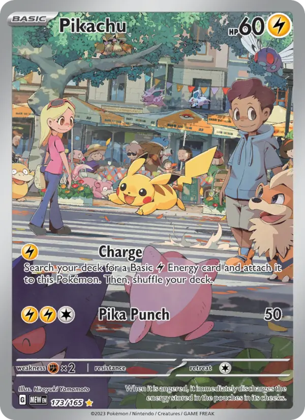 Pikachu Holo 173/165 151 Pokémon Card