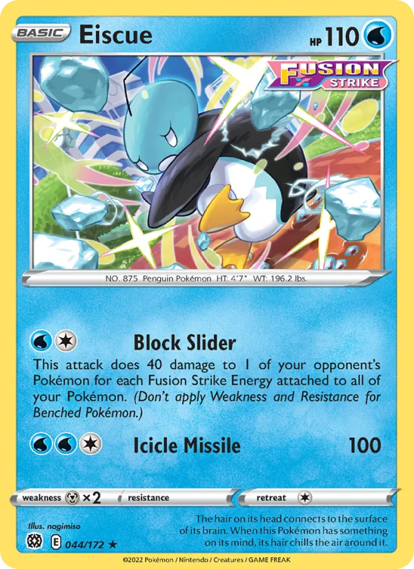Eiscue Reverse Holo 044/172 Brilliant Stars Pokémon Card