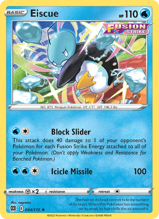 Eiscue Reverse Holo 044/172 Brilliant Stars Pokémon Card