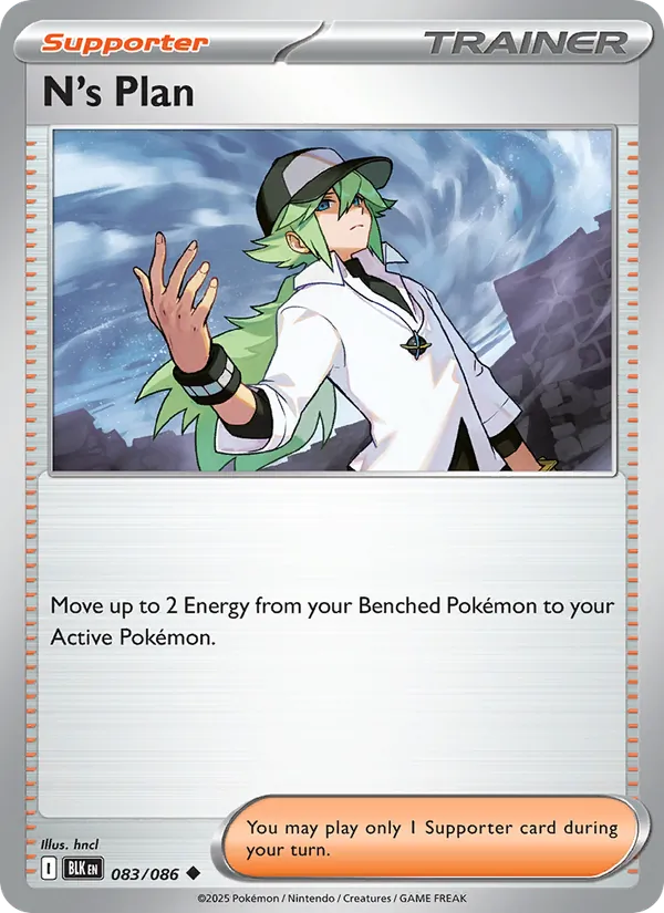 N's Plan Normal 083/86 Black Bolt Pokémon Card