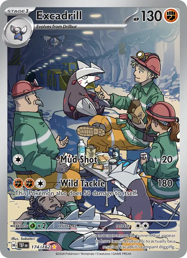 Excadrill Holo 174/162 Temporal Forces Pokémon Card