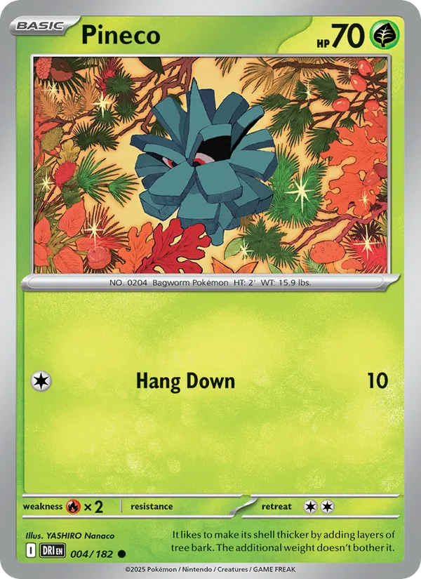 Pineco Normal 004/182 Destined Rivals Pokémon Card