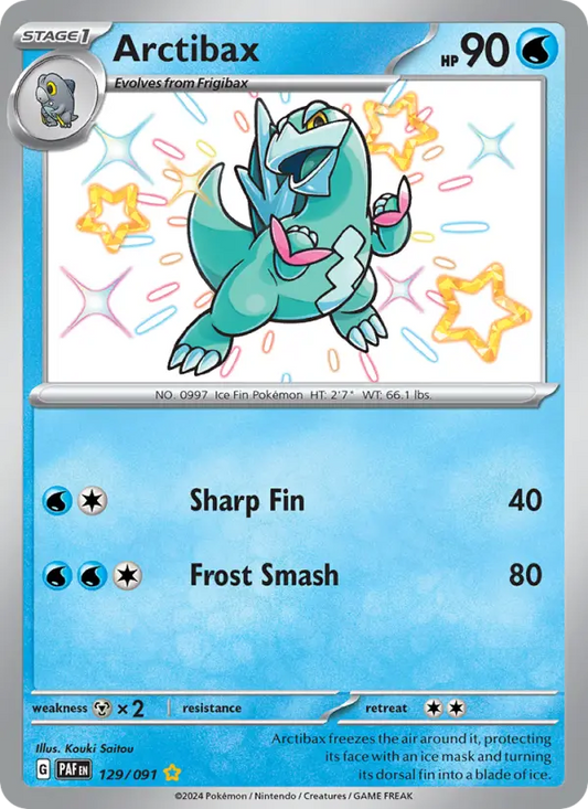 Arctibax Holo 129/91 Paldean Fates Pokémon Card