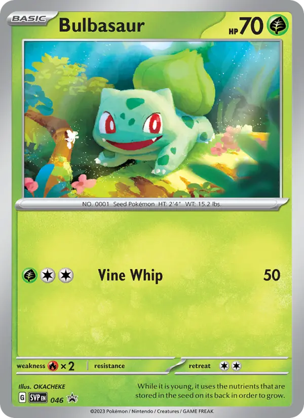 Bulbasaur Non-Foil 046/225 SVP Black Star Promos Pokémon Card