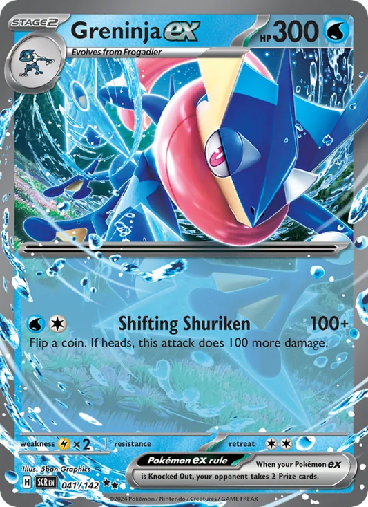 Greninja ex Holo 041/142 Stellar Crown Pokémon Card