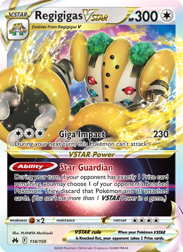 Regigigas VSTAR Holo 114/159 Crown Zenith Pokémon Card