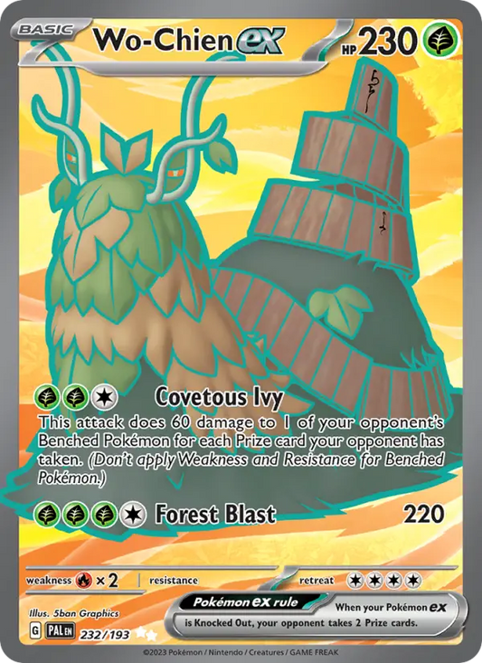 Wo-Chien ex Holo 232/193 Paldea Evolved Pokémon Card