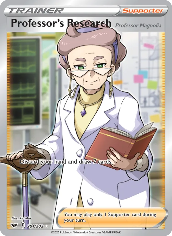 Professor's Research (Professor Magnolia) Holo 201/202 Sword & Shield Pokémon Card