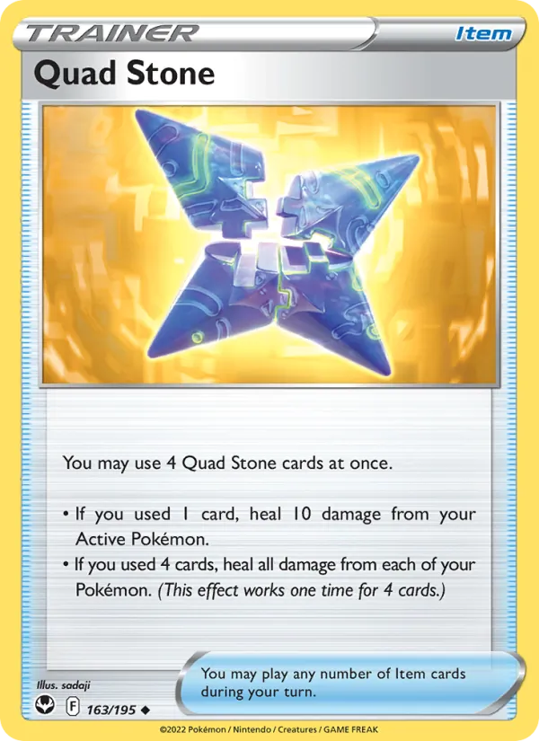 Quad Stone Reverse Holo 163/195 Silver Tempest Pokémon Card