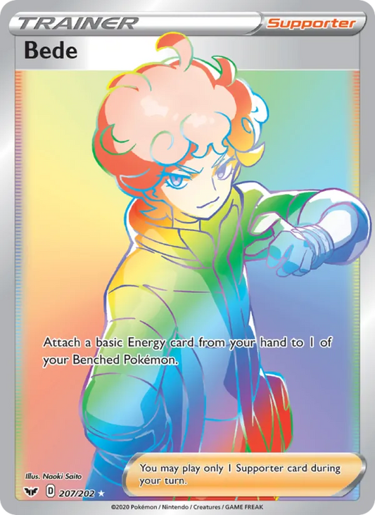 Bede Holo 207/202 Sword & Shield Pokémon Card