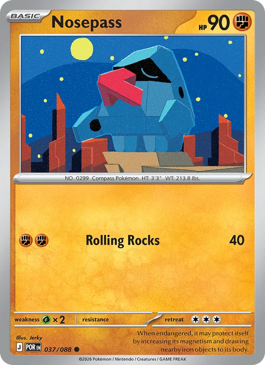 Nosepass Normal 037/88 Perfect Order Pokémon Card