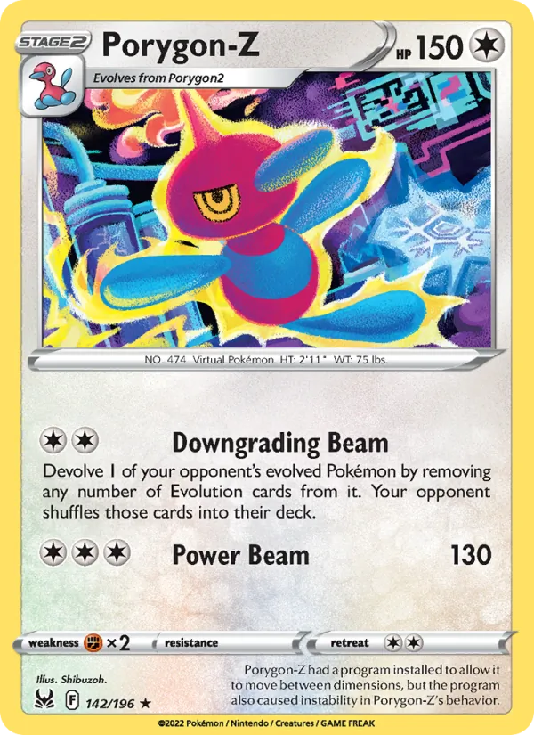 Porygon-Z Reverse Holo 142/196 Lost Origin Pokémon Card