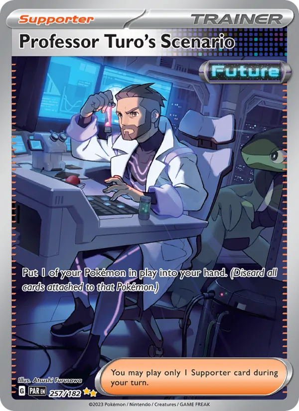 Professor Turo's Scenario Holo 257/182 Paradox Rift Pokémon Card