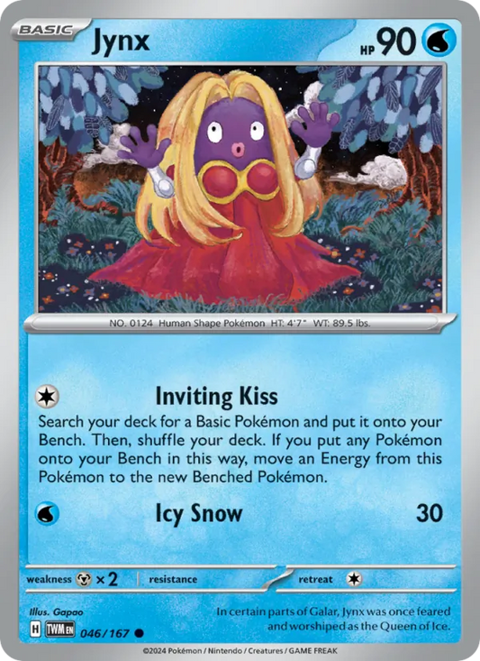 Jynx Normal 046/167 Twilight Masquerade Pokémon Card