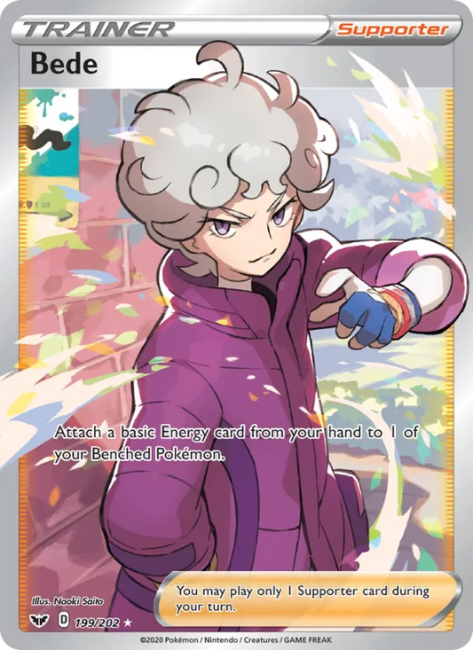 Bede Holo 199/202 Sword & Shield Pokémon Card