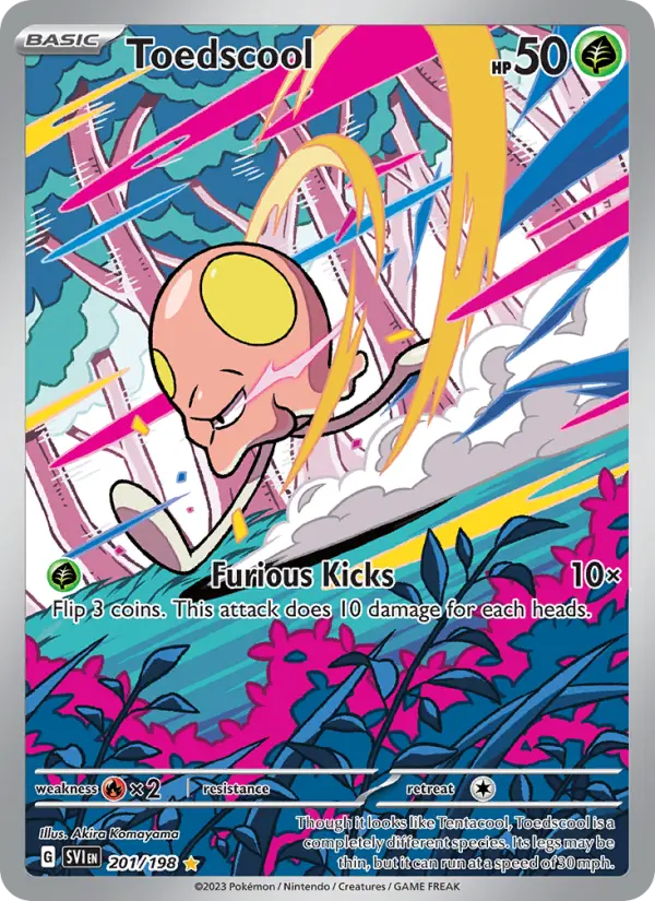 Toedscool Holo 201/198 Scarlet & Violet Pokémon Card