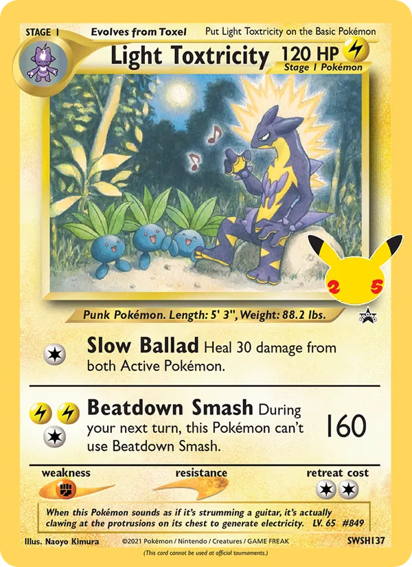 Light Toxtricity Holo WH137/307 SWSH Black Star Promos Pokémon Card