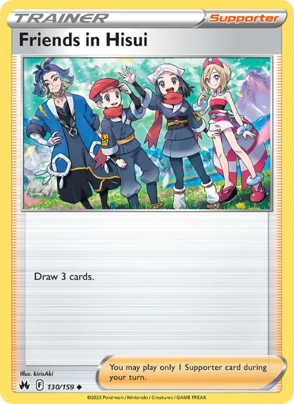 Friends in Hisui Reverse Holo 130/159 Crown Zenith Pokémon Card