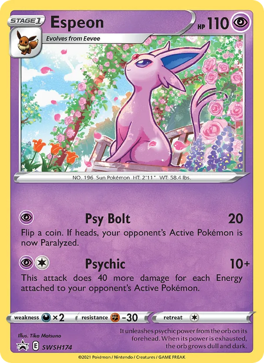 Espeon Holo WH174/307 SWSH Black Star Promos Pokémon Card