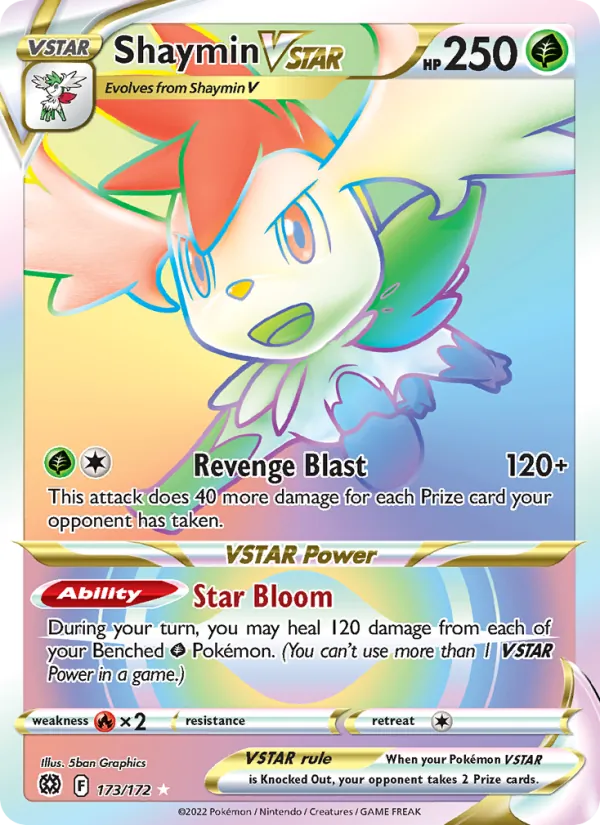 Shaymin VSTAR Holo 173/172 Brilliant Stars Pokémon Card