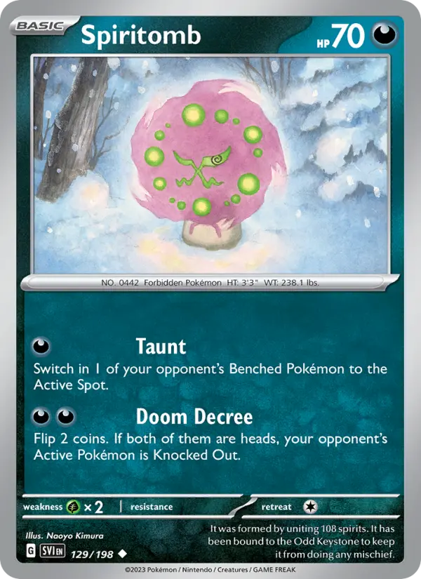 Spiritomb Non-Foil 129/198 Scarlet & Violet Pokémon Card