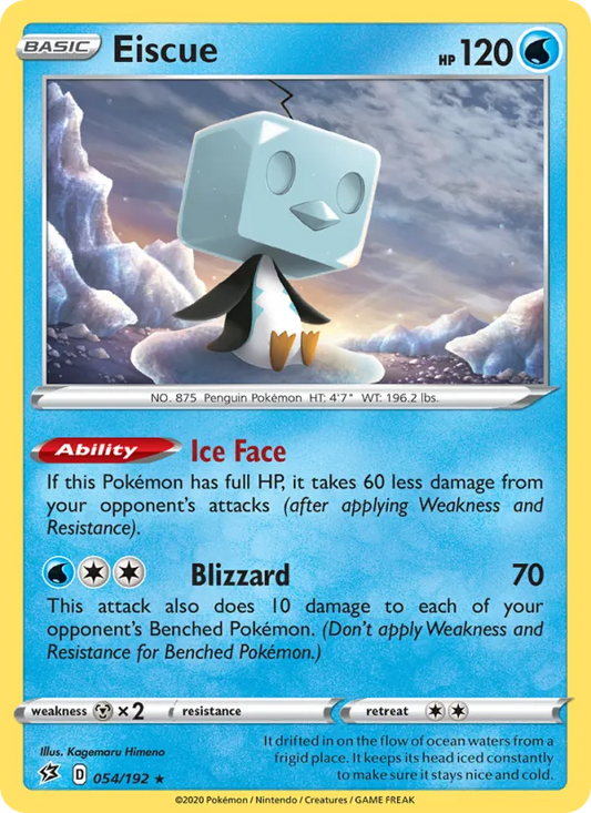 Eiscue Holo 054/192 Rebel Clash Pokémon Card