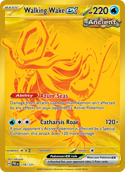 Walking Wake ex Holo 178/131 Prismatic Evolutions Pokémon Card