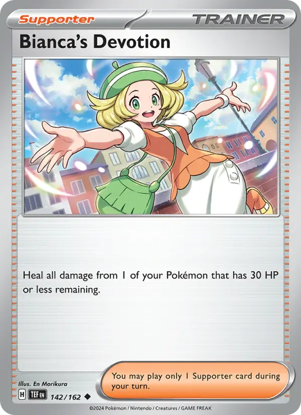 Bianca's Devotion Reverse Holo 142/162 Temporal Forces Pokémon Card