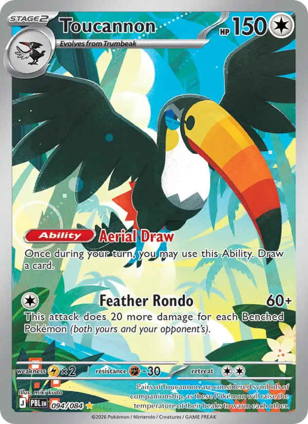 Toucannon Holo 094/84 Pitch Black Pokémon Card