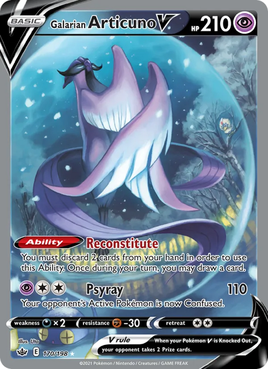 Galarian Articuno V Holo 170/198 Chilling Reign Pokémon Card