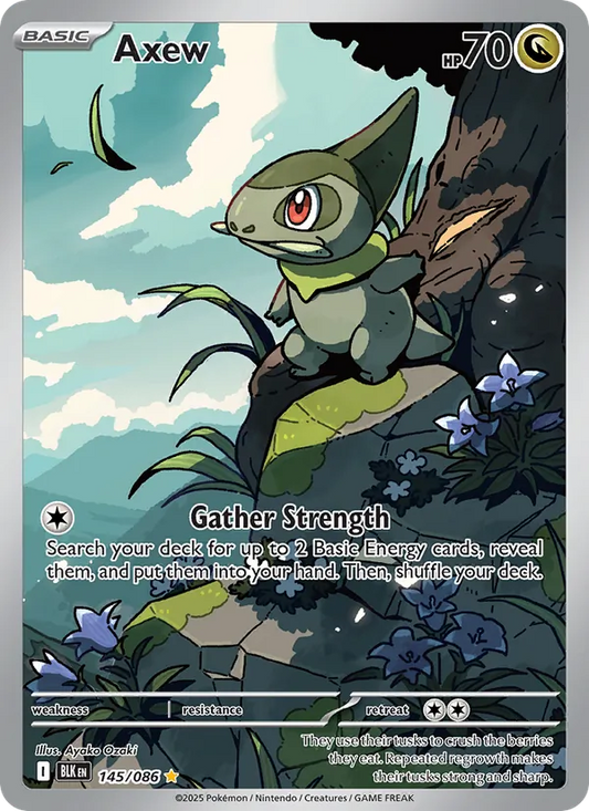 Axew Holo 145/86 Black Bolt Pokémon Card