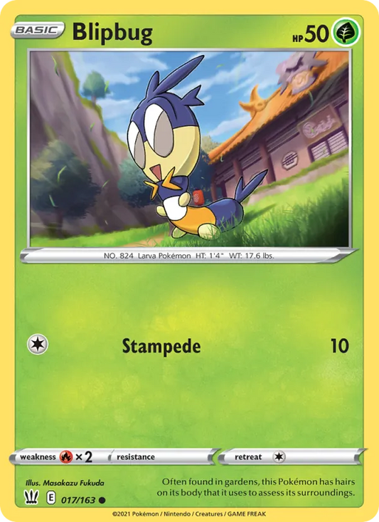 Blipbug Normal 017/163 Battle Styles Pokémon Card