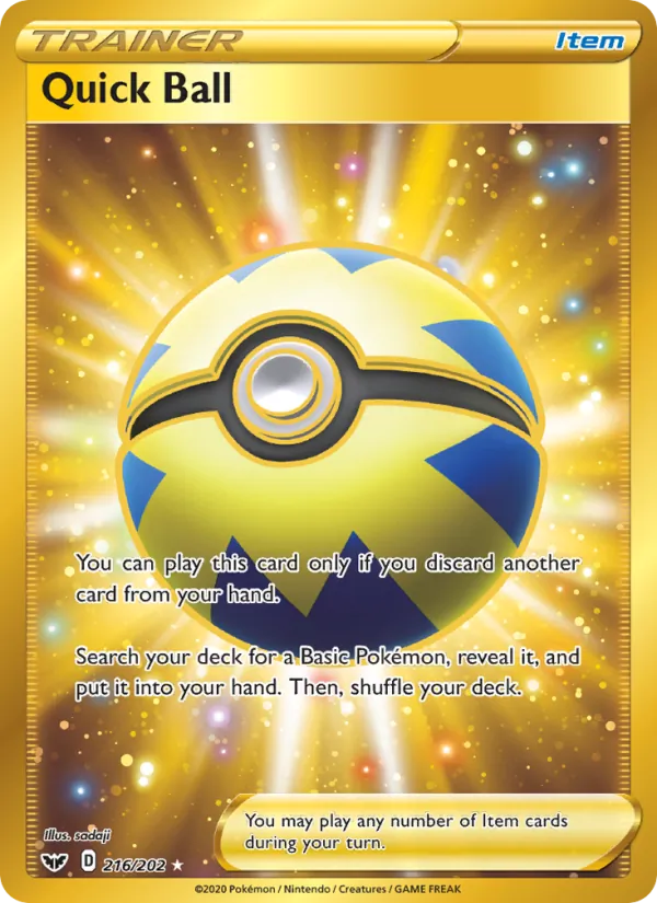 Quick Ball Holo 216/202 Sword & Shield Pokémon Card