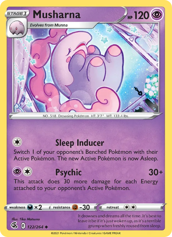 Musharna Reverse Holo 122/264 Fusion Strike Pokémon Card