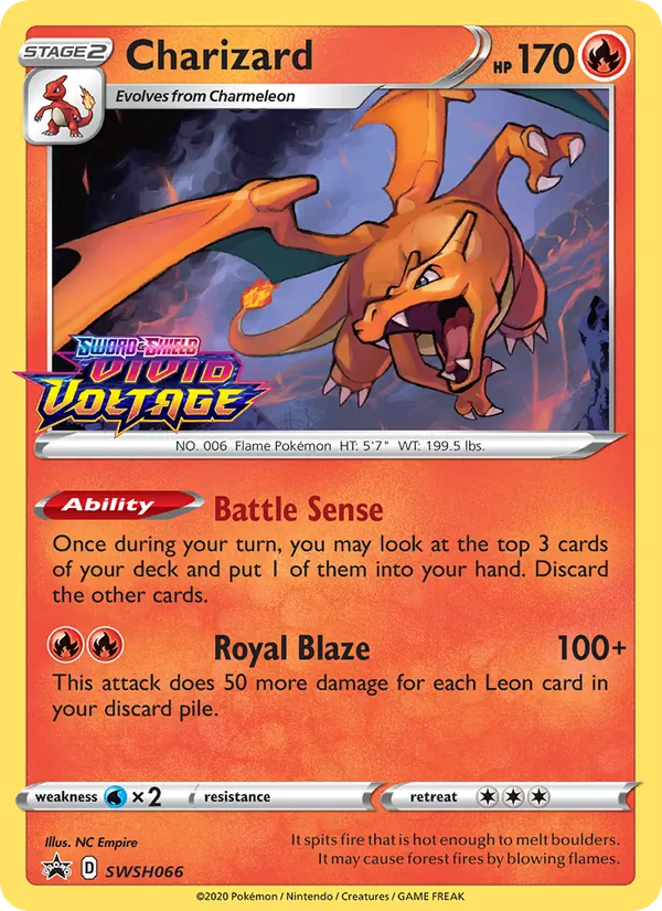 Charizard Holo WH066/307 SWSH Black Star Promos Pokémon Card