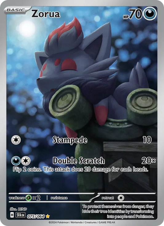 Zorua Holo 075/64 Shrouded Fable Pokémon Card