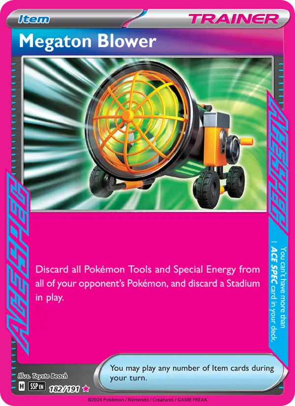 Megaton Blower Holo 182/191 Surging Sparks Pokémon Card