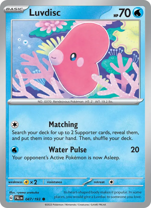 Luvdisc Non-Foil 047/193 Paldea Evolved Pokémon Card