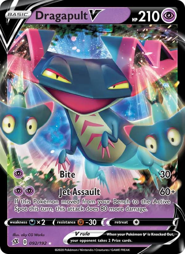 Dragapult V Holo 092/192 Rebel Clash Pokémon Card