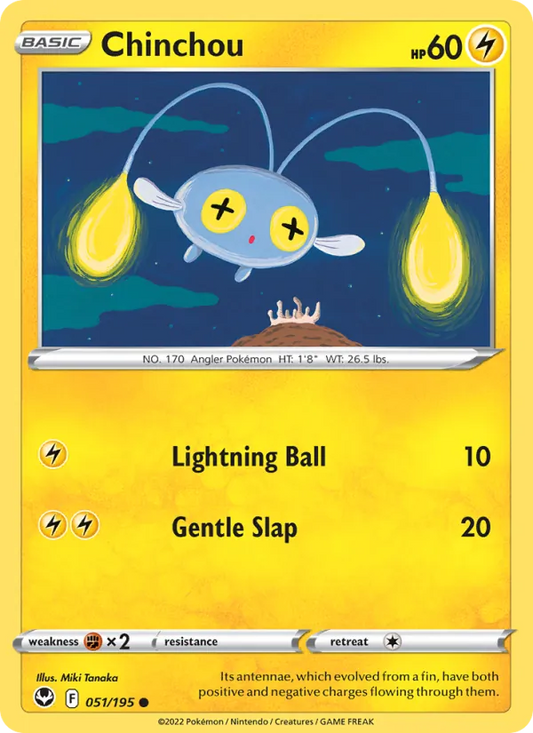 Chinchou Normal 051/195 Silver Tempest Pokémon Card
