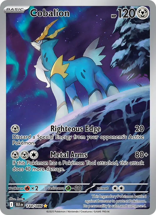 Cobalion Holo 144/86 Black Bolt Pokémon Card