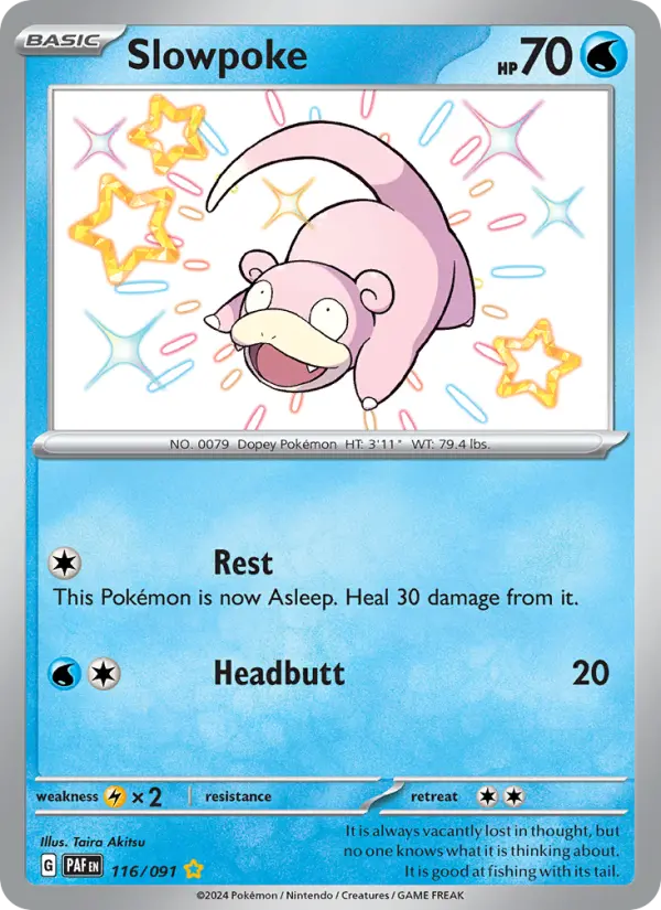 Slowpoke Holo 116/91 Paldean Fates Pokémon Card