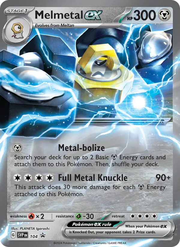 Melmetal ex Non-Foil 104/225 SVP Black Star Promos Pokémon Card