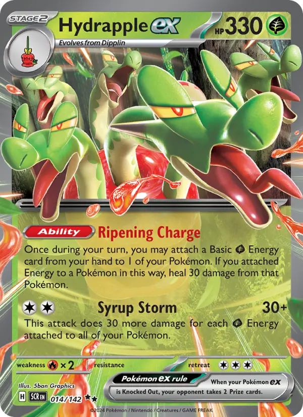Hydrapple ex Holo 014/142 Stellar Crown Pokémon Card