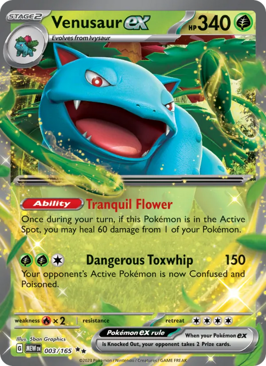 Venusaur ex Holo 003/165 151 Pokémon Card