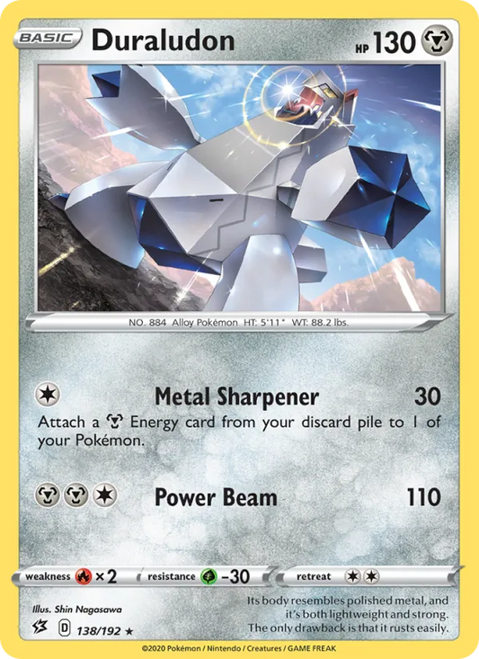 Duraludon Holo 138/192 Rebel Clash Pokémon Card