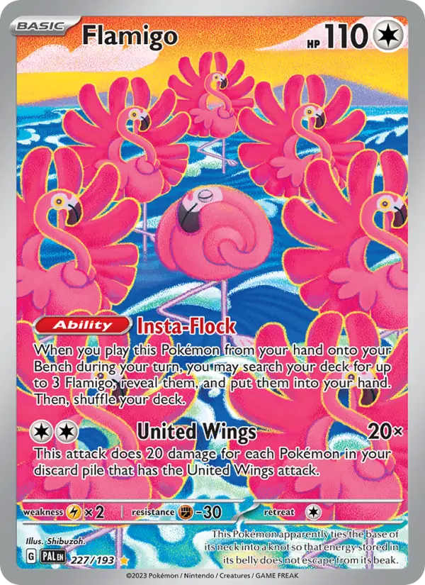 Flamigo Holo 227/193 Paldea Evolved Pokémon Card