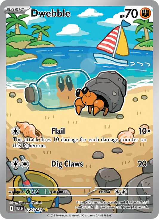 Dwebble Holo 129/86 Black Bolt Pokémon Card