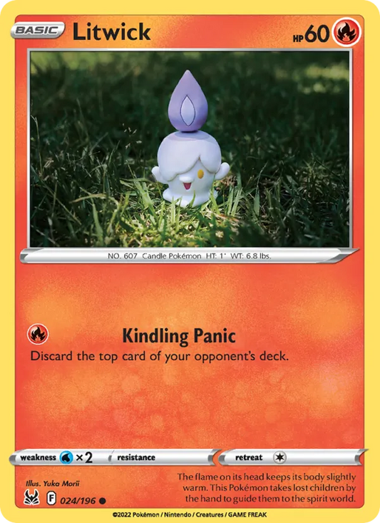 Litwick Normal 024/196 Lost Origin Pokémon Card