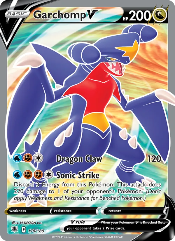 Garchomp V Holo 178/189 Astral Radiance Pokémon Card